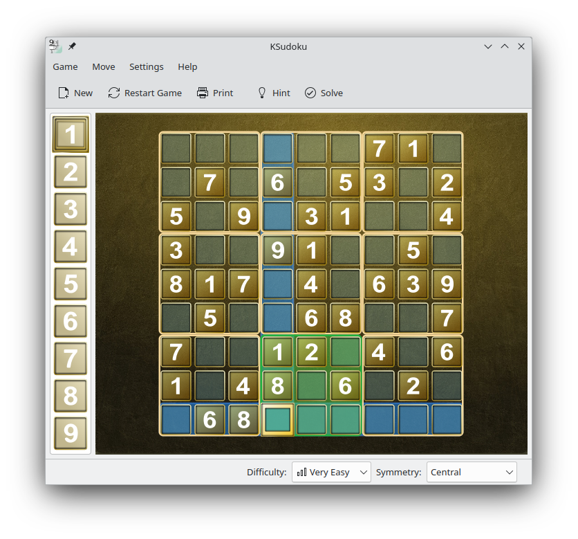 KSudoku képernyőképek